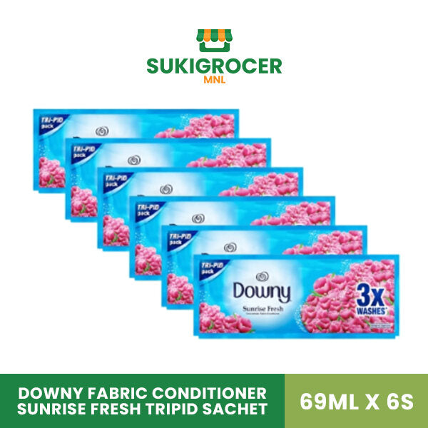 Downy Fabric Conditioner Sunrise Fresh Tripid Sachet 69ML x 6's