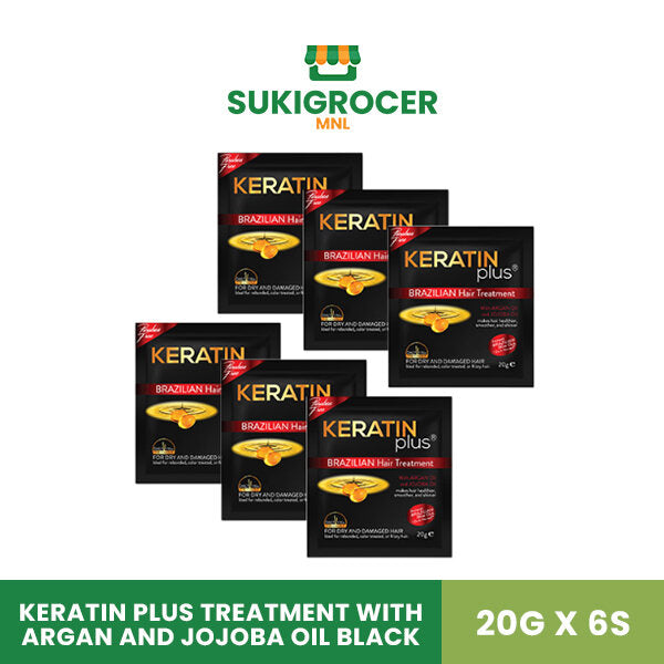 Keratin Plus Treatment With Argan And Jojoba Oil Black 20G x 6's