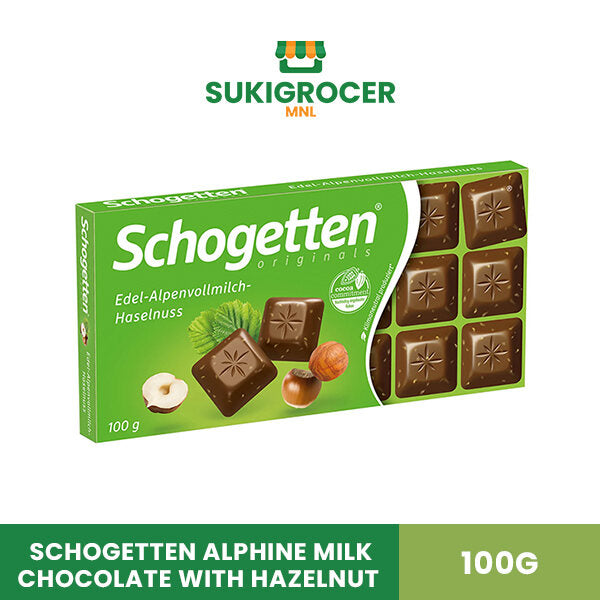 Schogetten Alphine Milk Chocolate with hazelnut 100G