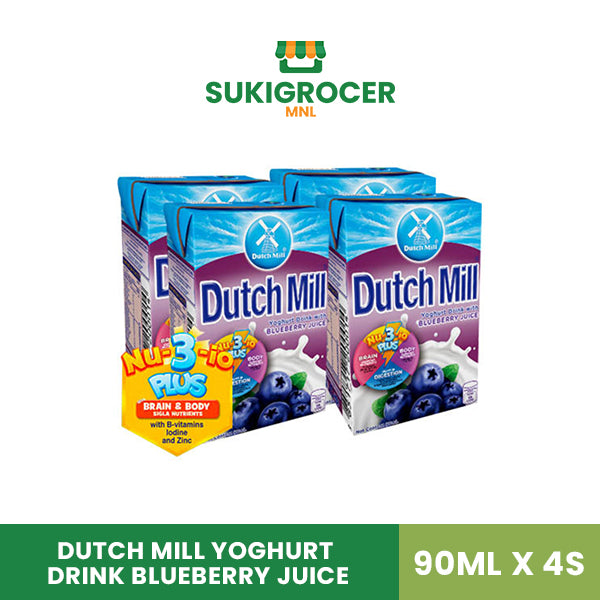 Dutch Mill Yoghurt Drink Blueberry Juice 90ML x 4s