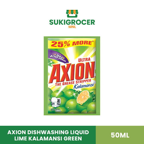 Axion Dishwashing Liquid Lime Kalamansi Green 50ML x 6s