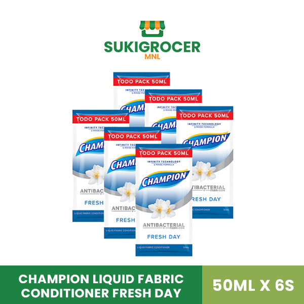Champion Liquid Fabric Conditioner Fresh Day 50ML x 6's