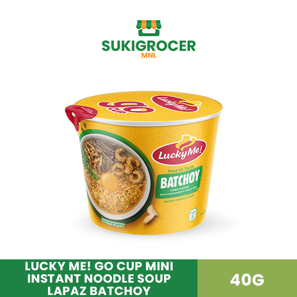 Lucky Me! Go Cup Mini Instant Noodle Soup Lapaz Batchoy 40G