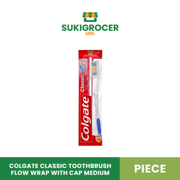 Colgate Classic Toothbrush Flow Wrap with Cap Medium PIECE