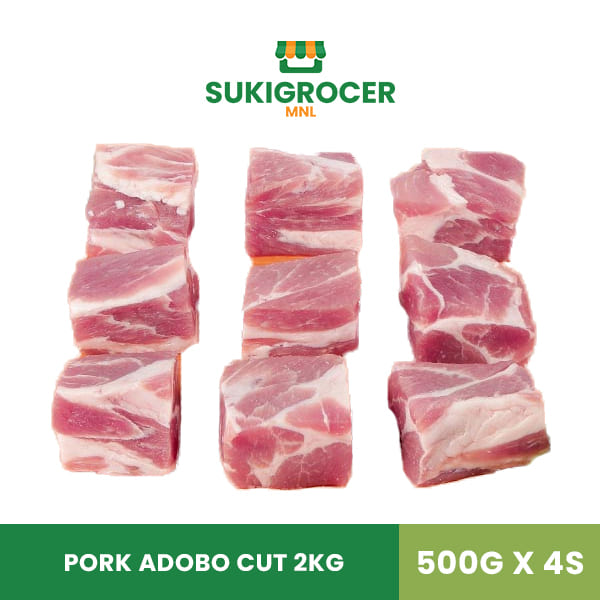 SukiGrocer Pork Adobo Cut 2KG 500G x 4s