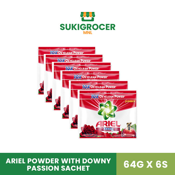 Ariel Powder with Downy Passion Sachet 64G x 6s