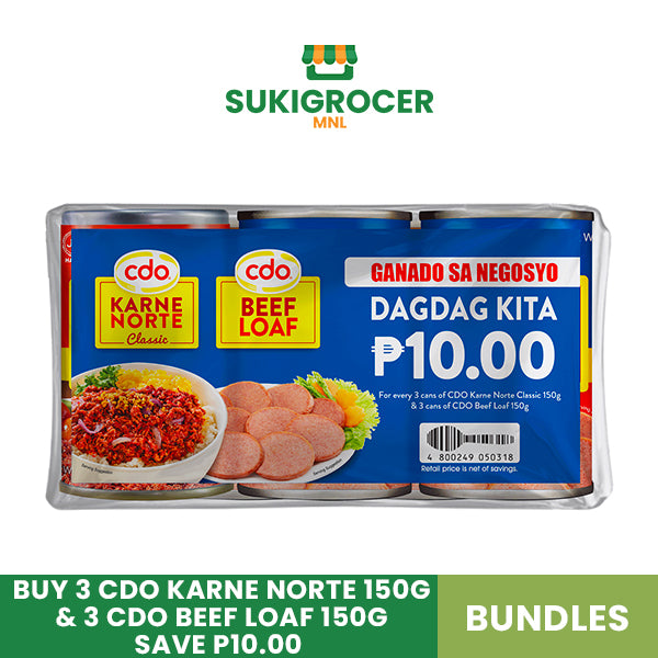 Buy 3 CDO Karne Norte 150G & 3 CDO Beef Loaf 150G Save P10.00 Bundles