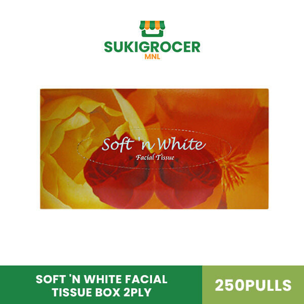 Soft 'n White Facial Tissue Box 2ply 250 Pulls