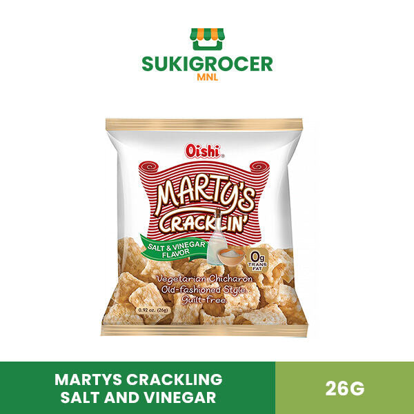 Martys Crackling Salt and Vinegar 26G