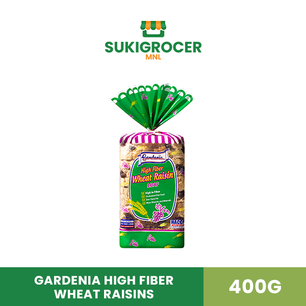 Gardenia High Fiber Wheat Raisin Loaf 400g