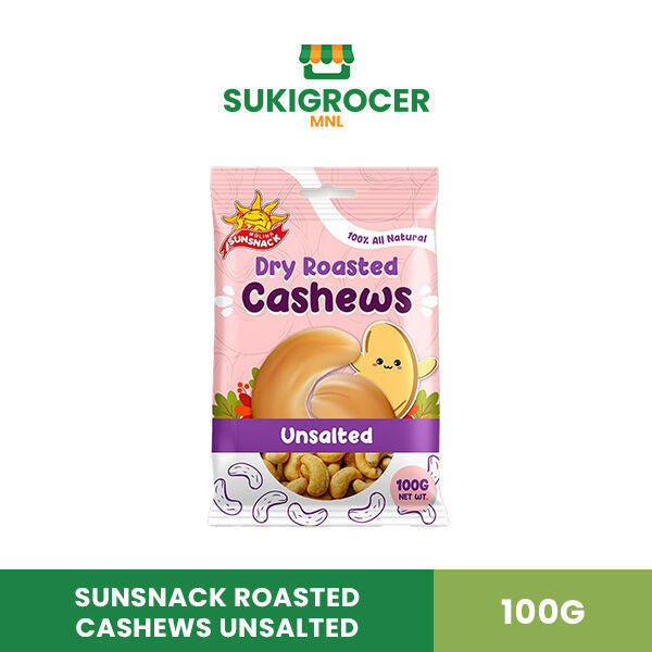 Sunsnack Roasted Cashews Unsalted 100G