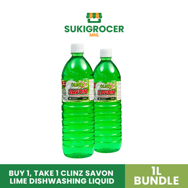 Buy 1, Take 1 Clinz Savon Lime Dishwashing Liquid 1L