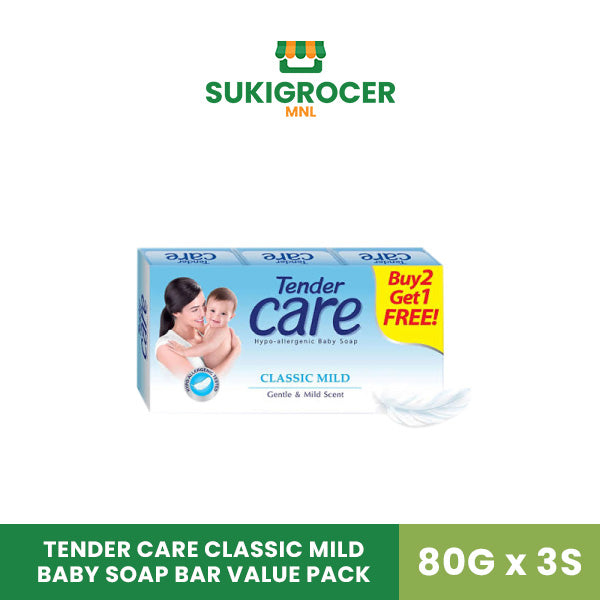 Tender Care Classic Mild Baby Soap Bar Value Pack 80G x 3s