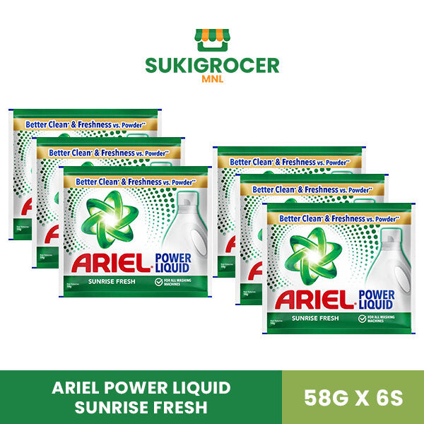 Ariel Liquid Sunrise Fresh 58G x 6s