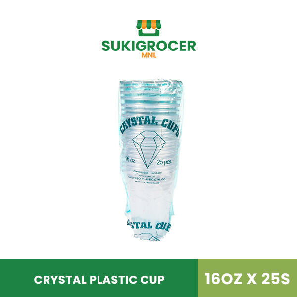 Crystal Plastic Cup 16OZ x 25s