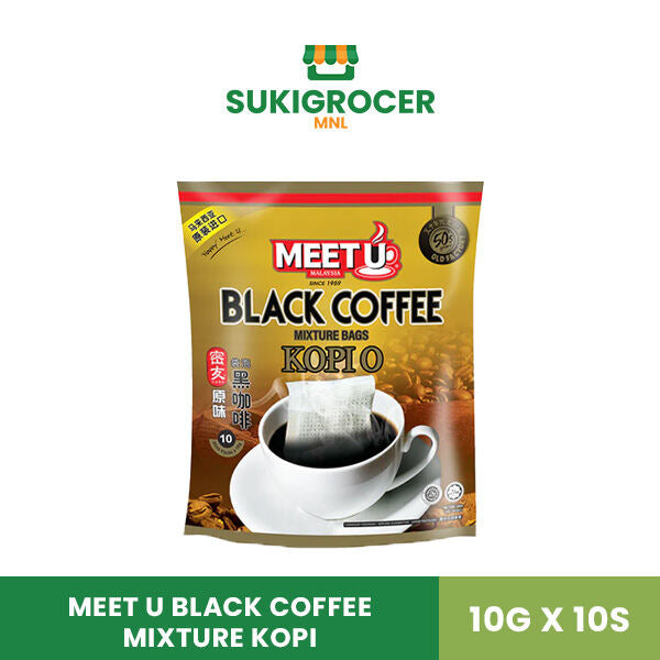 Meet U Black Coffee Mixture Kopi 10G x 10s
