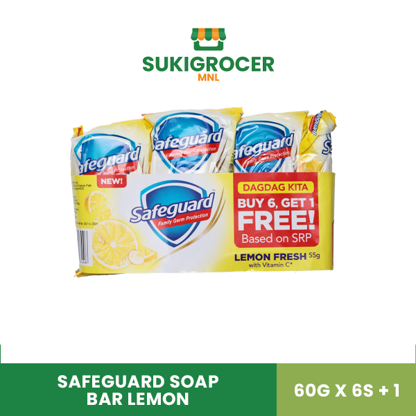 Safeguard Soap Bar Lemon 60G x 6s + 1