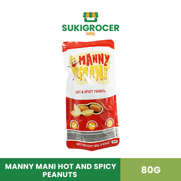 Manny Mani Hot and Spicy Peanuts 50 x 80 g 80G