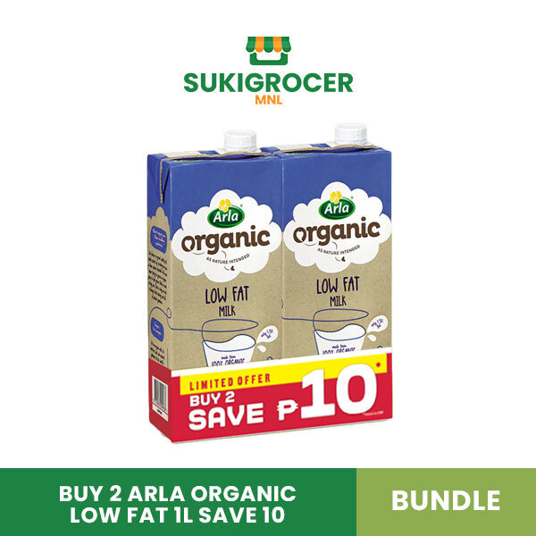 Buy 2 Arla Organic Low Fat 1L Save 10 Bundle