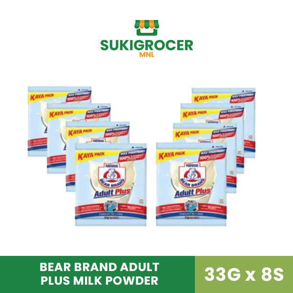 Bear Brand Adult Plus Milk Powder 33G x 8s