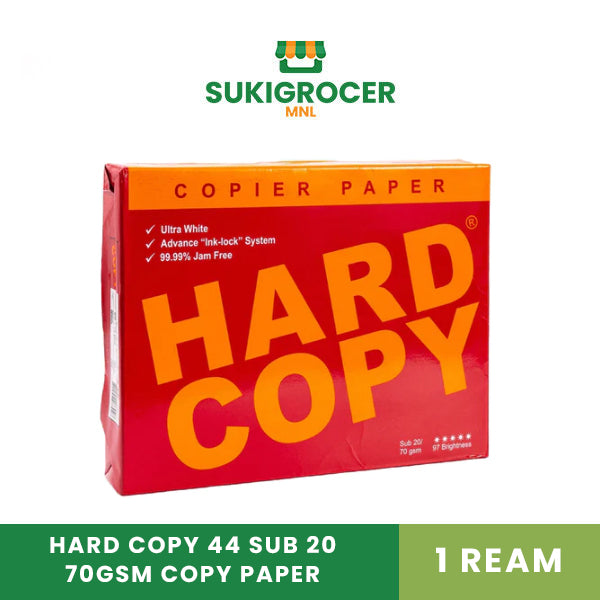 Hard Copy A4 Sub 20 70gsm Copy Paper 1 Ream