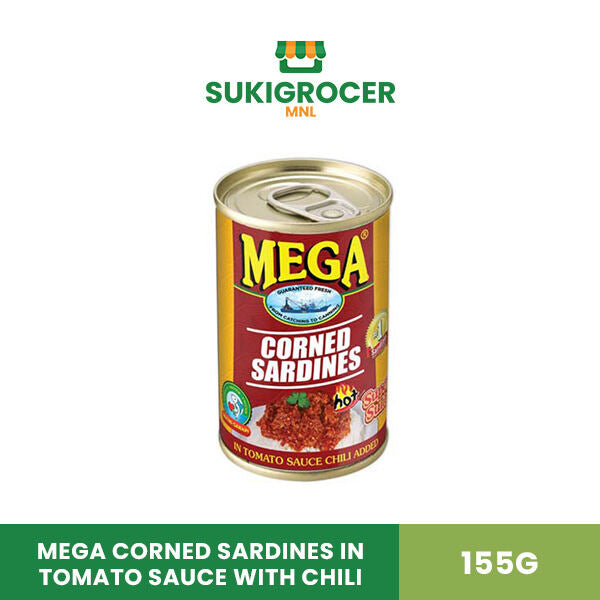 Mega Corned Sardines in Tomato Sauce with Chili 155G