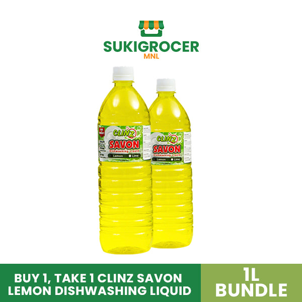 Buy 1, Take 1 Clinz Savon Lemon Dishwashing Liquid 1L