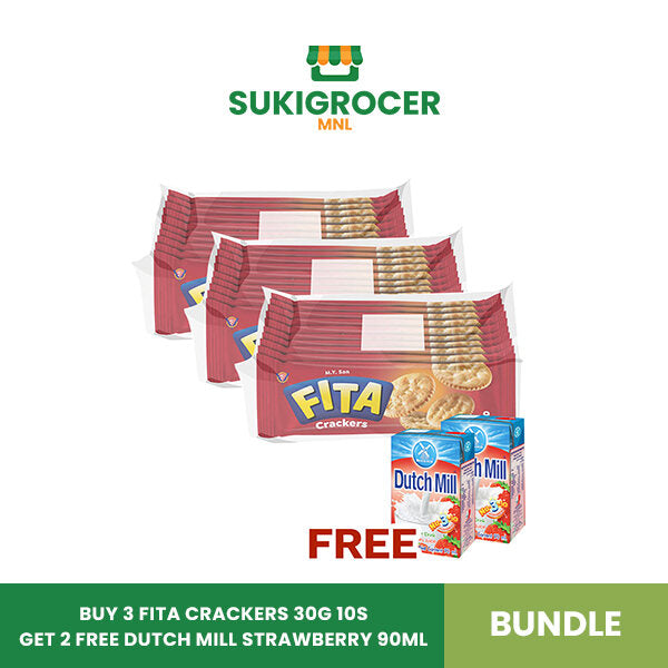 Buy 3 Fita Crackers 30g 10s Get 2 Free Dutch Mill Strawberry 90ml Bundle