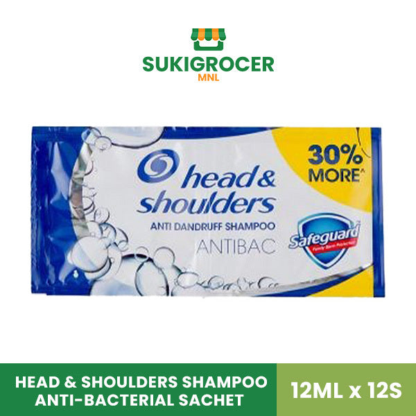 Head & Shoulders Shampoo Anti-Bacterial Sachet 12ML x 12s