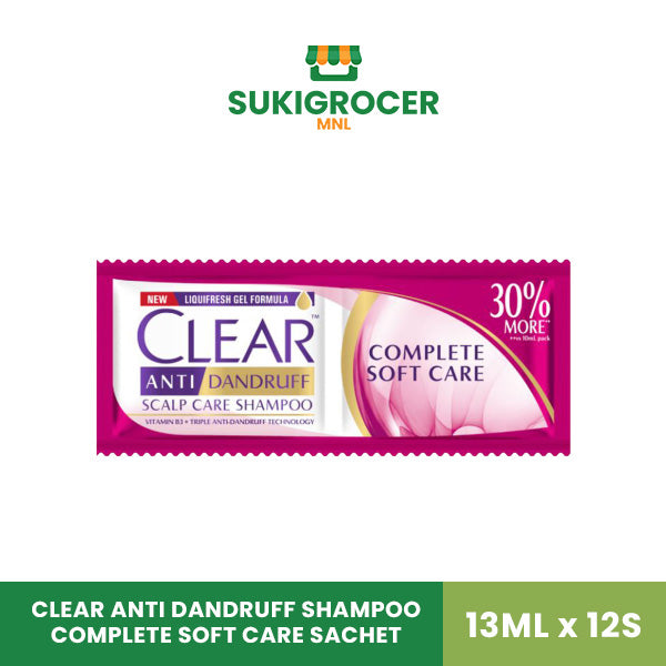 Clear Anti Dandruff Shampoo Complete Soft Care Sachet 13ML x 12s