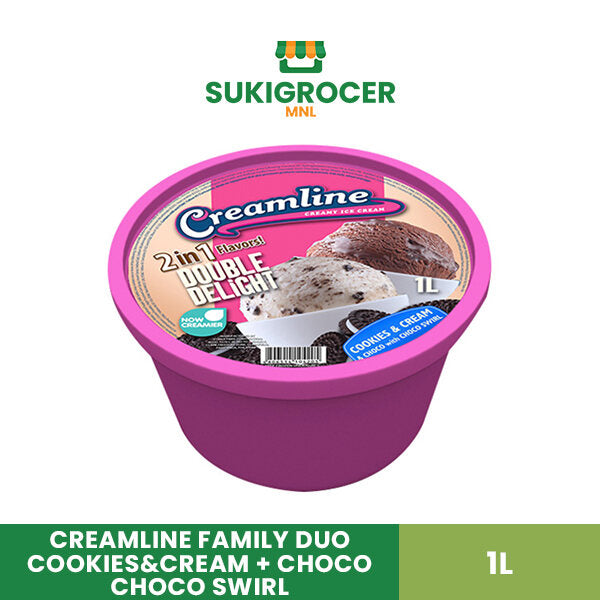 Creamline Family Duo Cookies&Cream + Choco Choco Swirl 1L