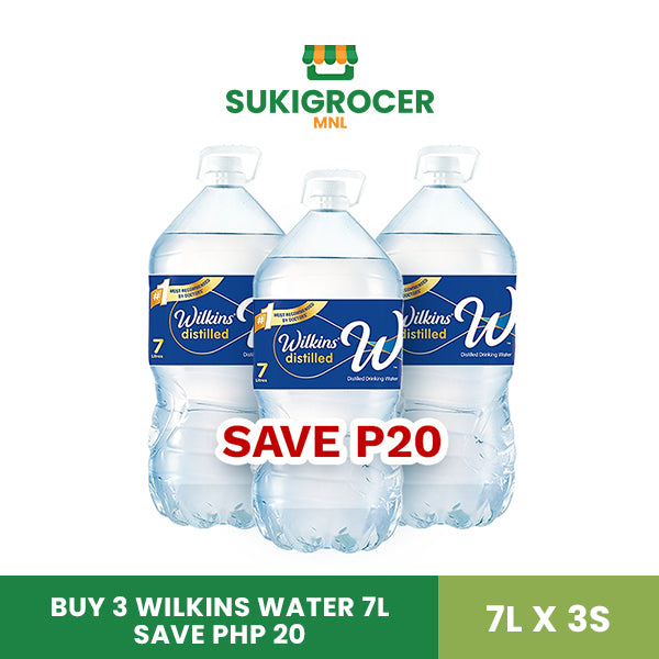 Buy 3 Wilkins Water 7L Save Php 20 7L x 3s [Expiration: Feb 10, 2026]