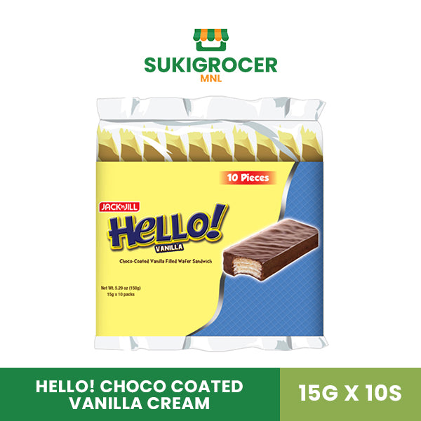 Hello!Choco Coated Vanilla Cream 15G x 10s