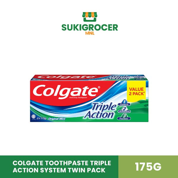 Colgate Toothpaste Triple Action System Twin Pack 175G