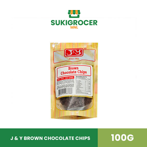 J & Y Brown Chocolate Chips 100g