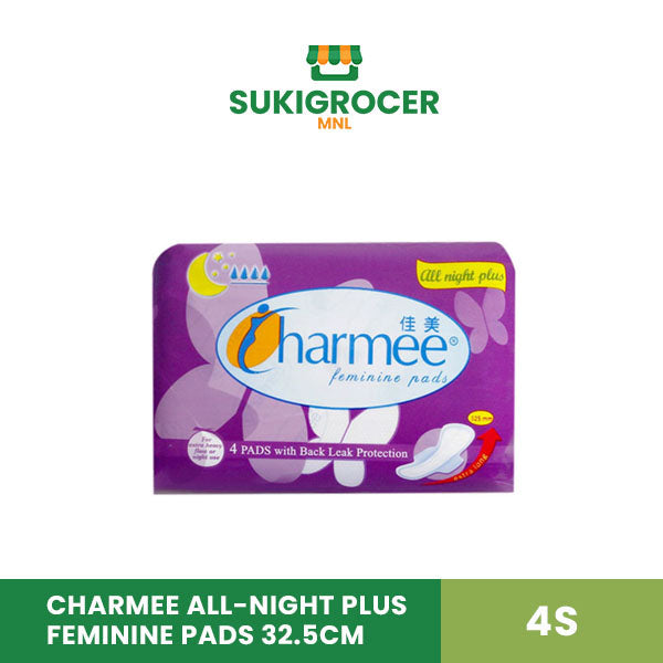 Charmee All-Night Plus Feminine Pads 32.5cm 4s