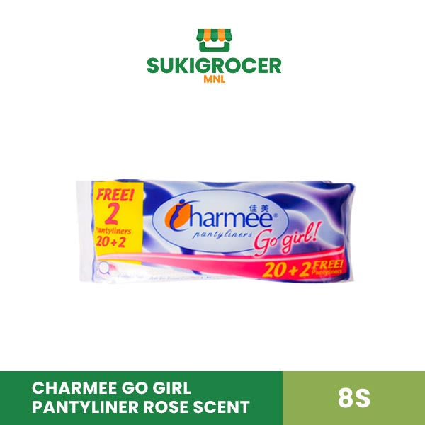 Charmee Go Girl Pantyliner Rose Scent 8s