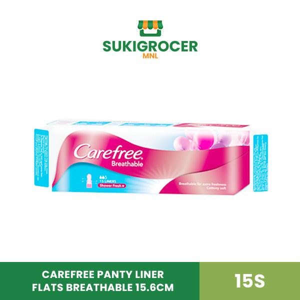 Carefree Panty Liner Flats Breathable 15.6CM 15s