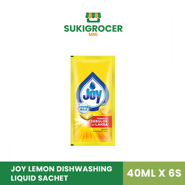 Joy Lemon Dishwashing Liquid Sachet 40ml x 6s