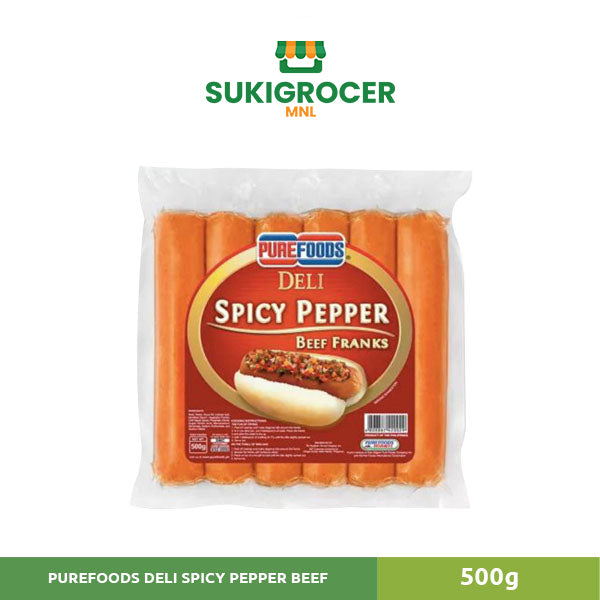 Purefoods Deli Spicy Pepper Beef Franks 500G