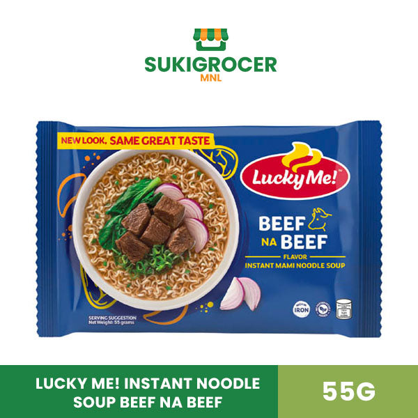 Lucky Me! Instant Noodle Soup Beef Na Beef 55G