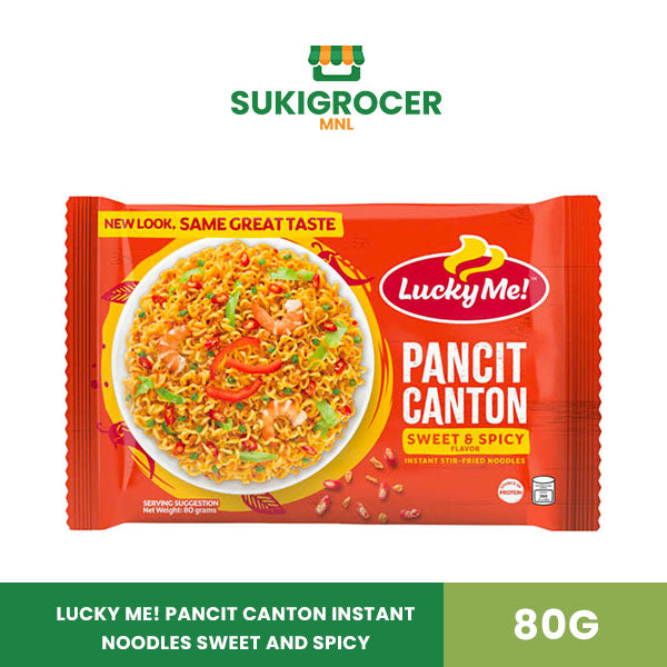 Lucky Me! Pancit Canton Instant Noodles Sweet And Spicy 80g