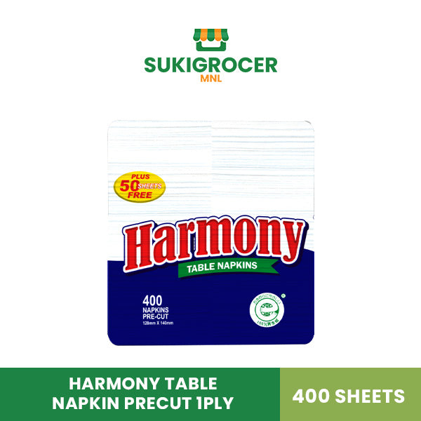 Harmony Table Napkin Precut 1ply 400 sheets
