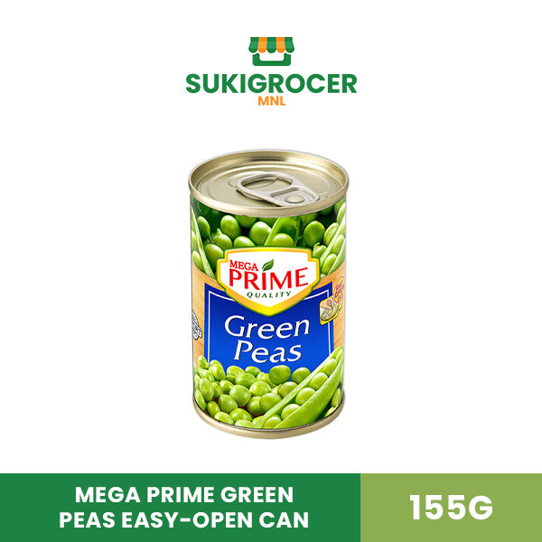 Mega Prime Green Peas Easy-Open Can 155g