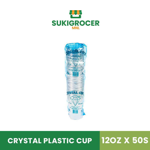 Crystal Plastic Cup 12oz x 50s