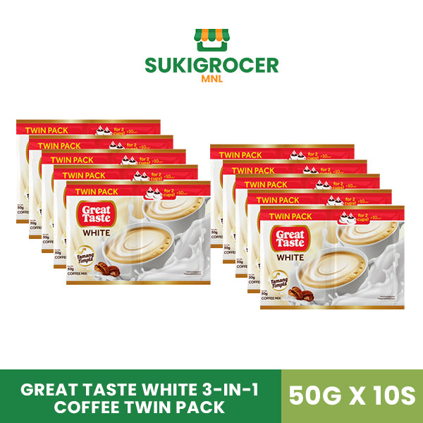 Great Taste White 3-in-1 Coffee Twin Pack 50G x 10s