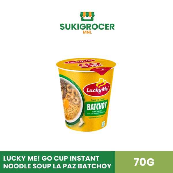 Lucky Me! Go Cup Instant Noodle Soup La Paz Batchoy 70G
