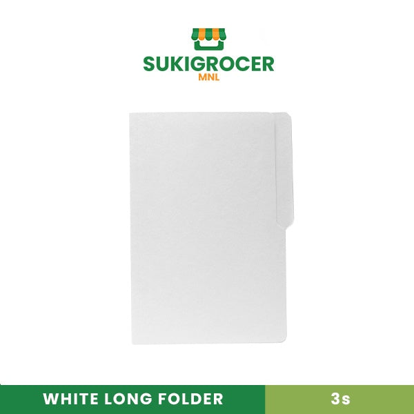 White Long Folder 3s
